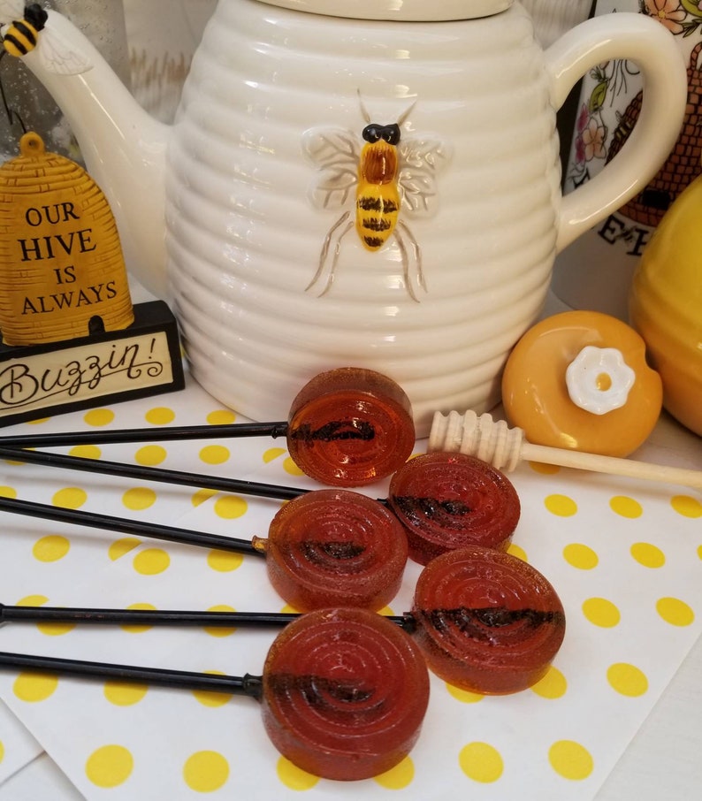 Honey Suckers Honey Pops Raw Honey Honey Spoons Tea Etsy