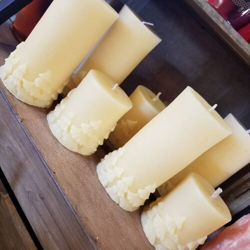 Beeswax Candle Leaves Etsy