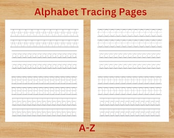 Páginas de práctica de escritura a mano de rastreo de letras imprimibles