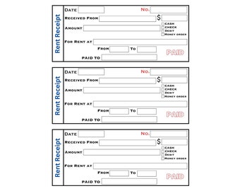 Plantillas de recibos de alquiler para imprimir y rellenar