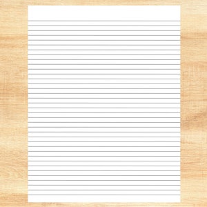 Printable Lined Paper Notebook Paper Pages - Etsy