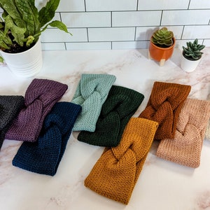 Knit Twist Headband / Ear Warmer | 20% Wool