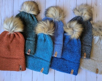 Doppelkrempe Strickmütze