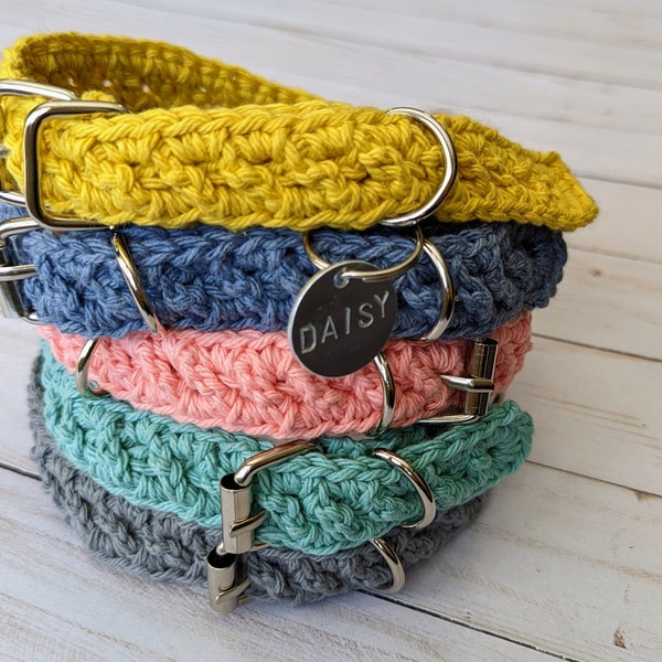 Crochet Dog Collar Etsy