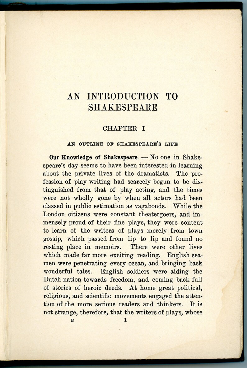 An Introduction to Shakespeare - Etsy