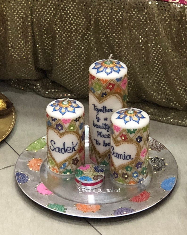 Personalized Henna candles