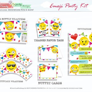 Emoji Themed Party Kit, Emoji Party Printable Package, Emoji Party ...