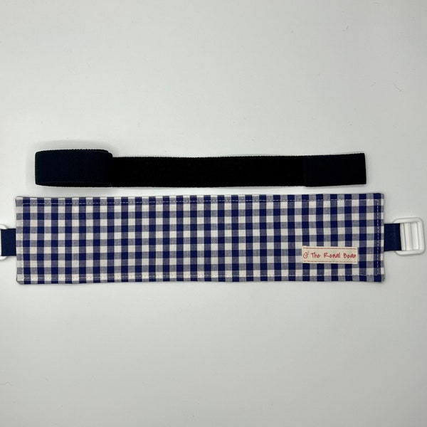 Adult PD Belt—Navy Gingham