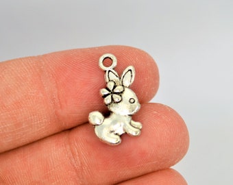 charm bracelet bicones Easter Line adjustable bracelet carrot charms Happy Easter charms bunny charms choose your charm,