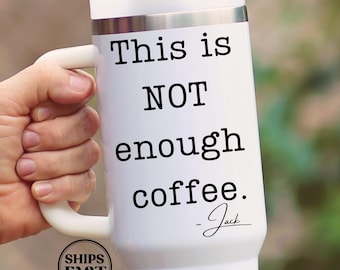 Personalized Coffee Lover Tumbler, 40 oz Tumbler With Handle, Steel Insulated Coffee Travel Cup, Coffee 20oz Tumbler, Coffee Lover Gift