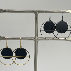 Modern Double Circle Geometric Statement Earring