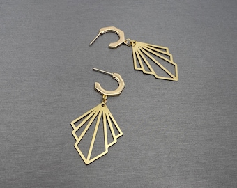 Orecchini a ventaglio Art Déco - Oro o Argento
