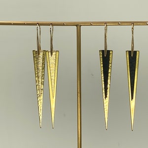 Sleek Geometric Statement Earrings *** with Bonus Gold Studs