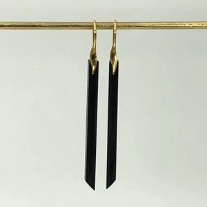 Natural Obsidian Minimalist Earrings ** Choose Your Earwires **