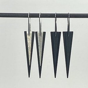 Modern Minimalist Double Triangle Earrings