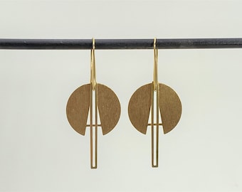 Geometric Statement Earrings - Three Tone Choices  ** Free Bonus Pairing Studs **