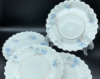 Vintage Haviland Bergere Salad Plate: Blue Cornflower Limoges China
