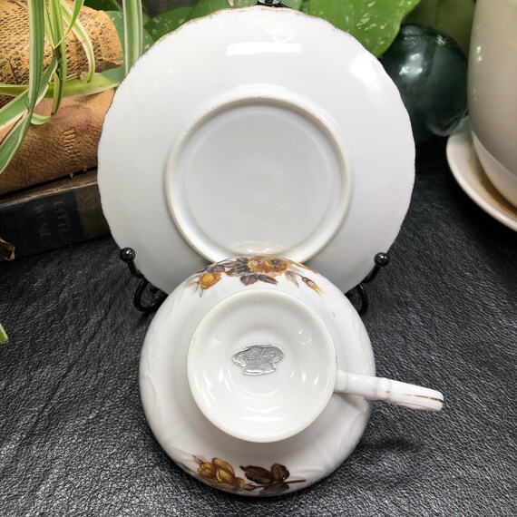 Relco Japan, Vintage Footed Teacup and Saucer With Yellow