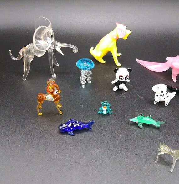 Small/tiny Vintage Blown Glass Animals Incredibly Detailed - Etsy Small/tiny Vintage Blown Glass Animals Incredibly Detailed - Etsy