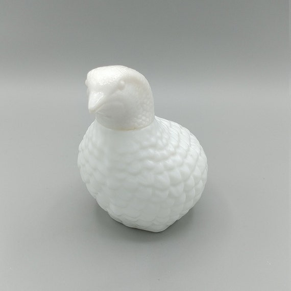 Vintage AVON Milk Glass Partridge Perfume Bottle,… - image 3