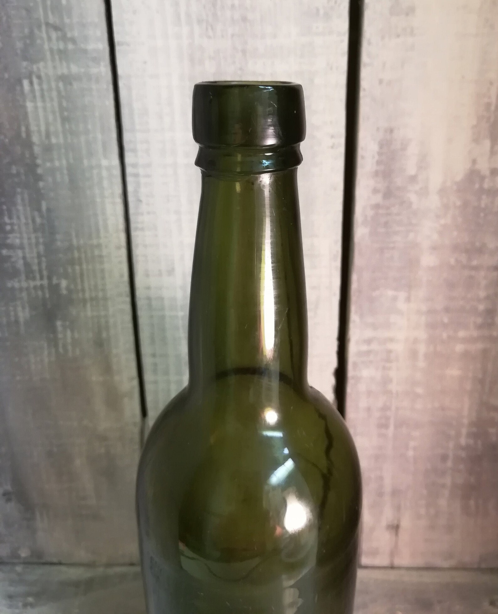 Vintage/Antique Green Bottle Olive Oil Bottle/Liquor Bottle Etsy