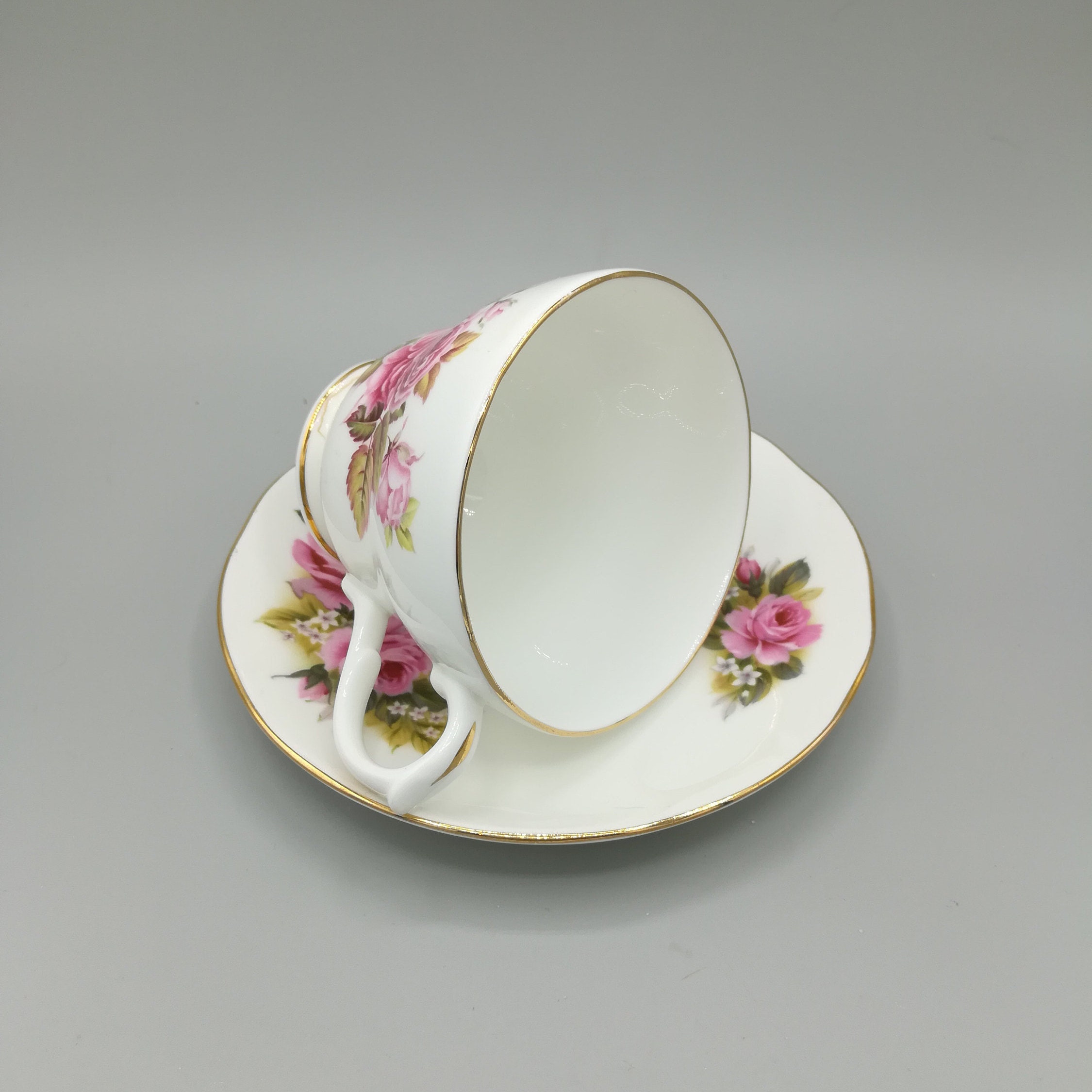 Duchess Bone China England Pink Roses Patterned Vintage Etsy