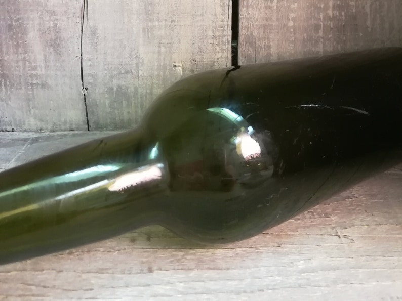 Vintage/Antique Dark Green Liquor Bottle with Concave Bottom Etsy