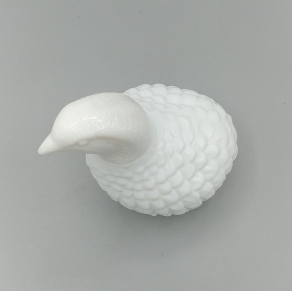 Vintage AVON Milk Glass Partridge Perfume Bottle,… - image 4