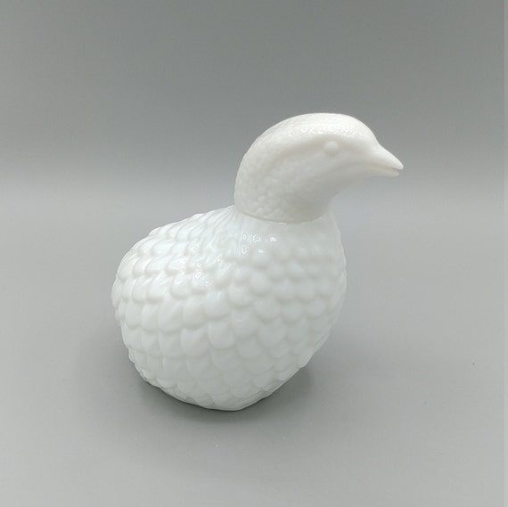 Vintage AVON Milk Glass Partridge Perfume Bottle,… - image 8