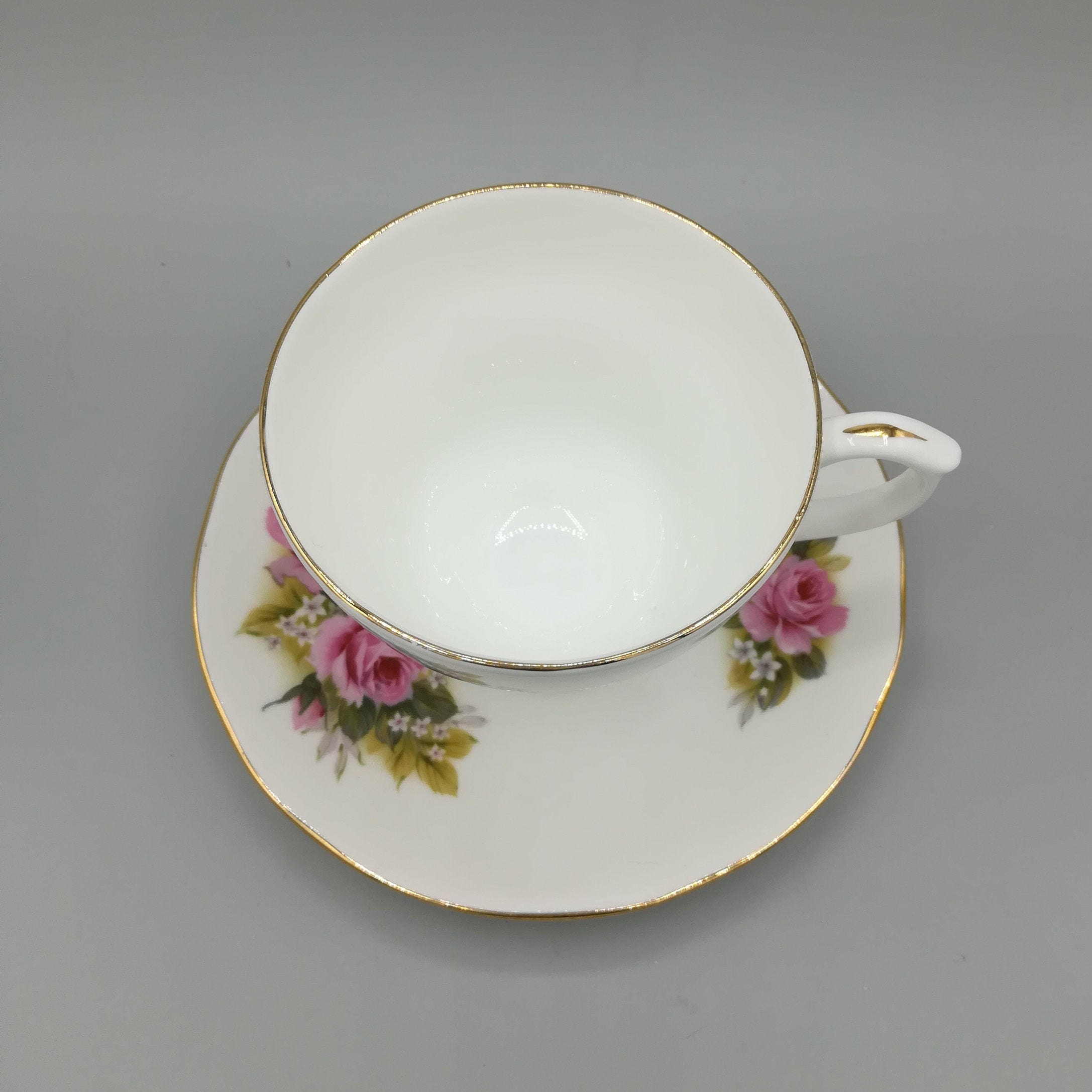 Duchess Bone China England Pink Roses Patterned Vintage Etsy