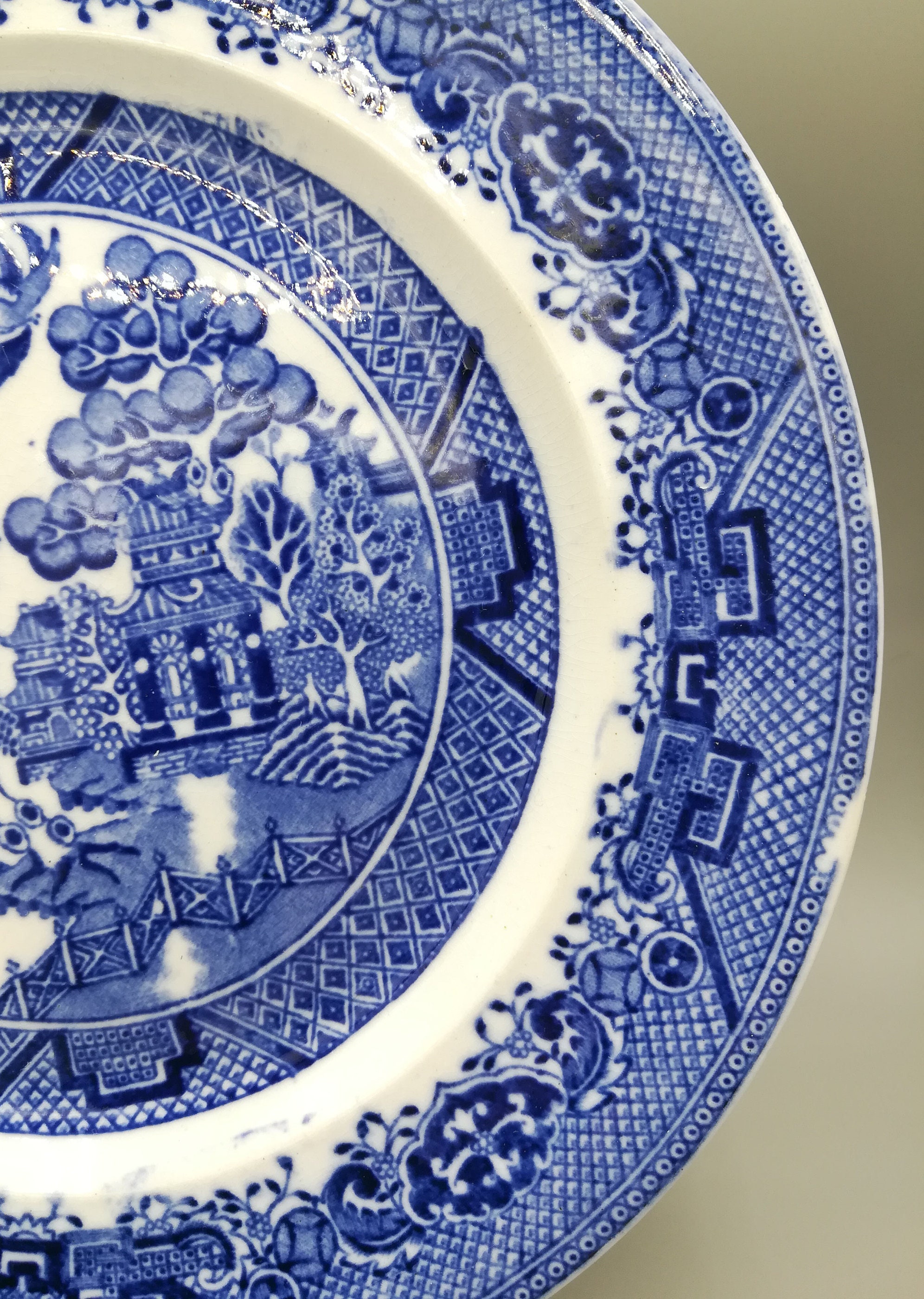 Antique Blue Willow Willow Ware England Flow Blue Deep Etsy Australia