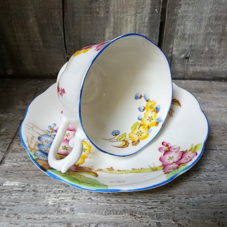 Vintage Royal Albert Teacup and Saucer: Hand-Painted Floral China, 1920s bild 6