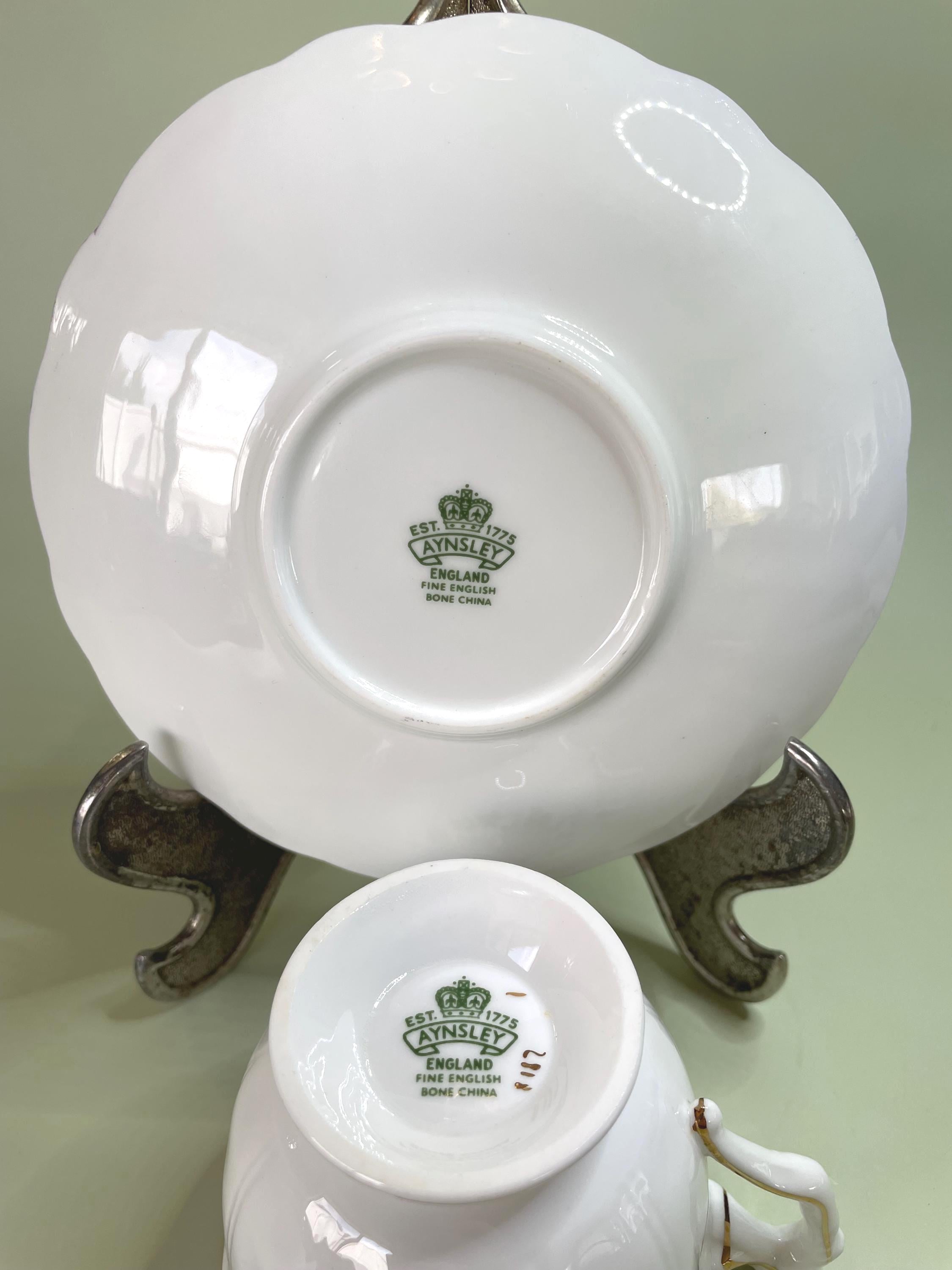 Aynsley English Fine Bone China, Colorful Mixed Floral - Vintage