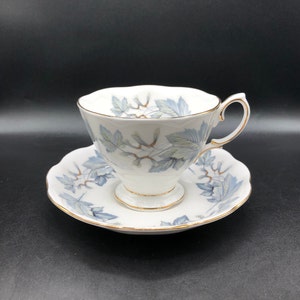 Vintage Royal Albert Bone China Teacup and Saucer: Silver Maple, c. 1960s