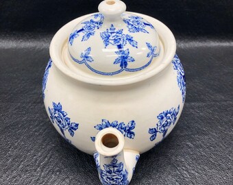 Vintage/antique Buffalo China, Argyle Pattern Blue and White