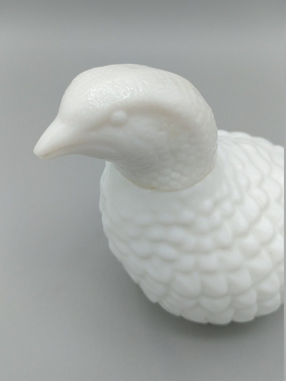 Vintage AVON Milk Glass Partridge Perfume Bottle,… - image 7