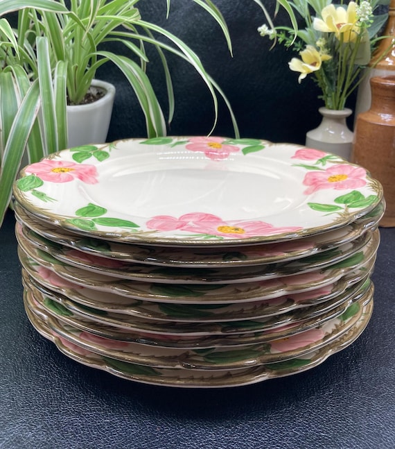 Vintage Franciscan Desert Rose Dinner Plate: 1950s USA Earthenware