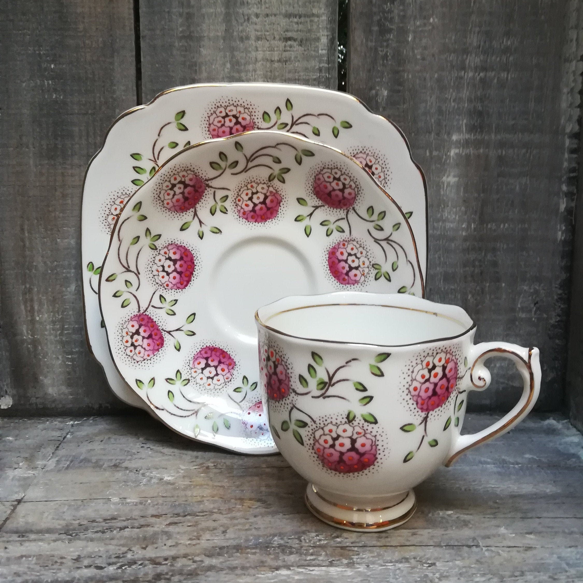 Roslyn Fine Bone China Made in England Vintage Tea Cup and Etsy