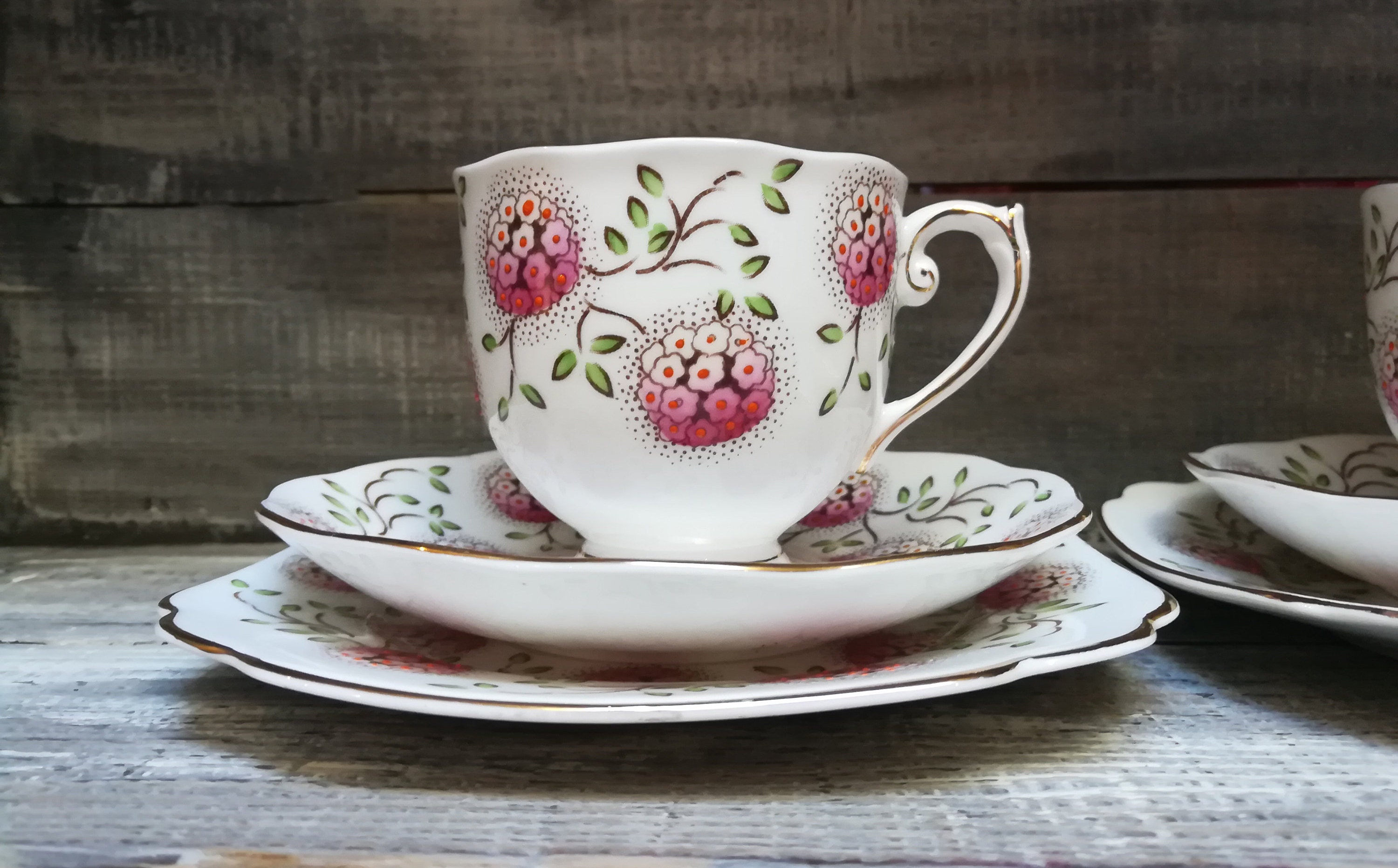 Roslyn Fine Bone China Made in England Vintage Tea Cup and Etsy