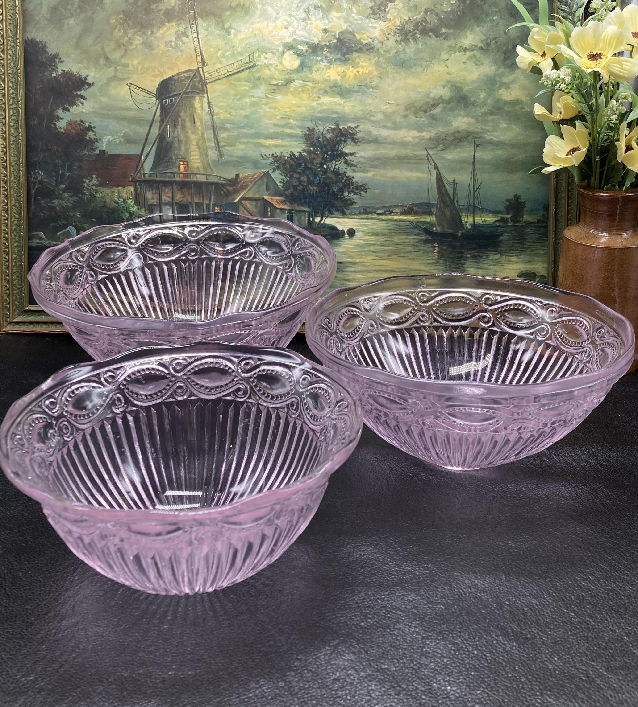 ヴィンテージMosser Glass　ラージサイズ　脚付きベリーボウル 　刻印 Mosser Glass Mixing Bowl - Etsy
