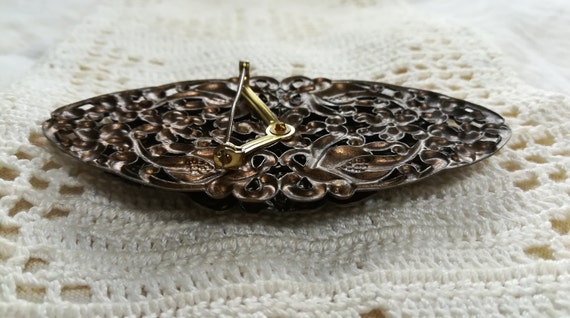 Large Antique Victorian/Edwardian Filigree Metal … - image 10