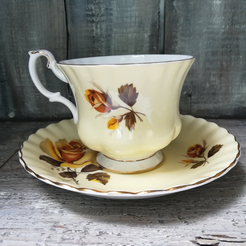 Personalized chinese merry christmas gifts on zazzle Royal Albert Bone China Yellow Rose Pattern 4500 Vintage | Etsy