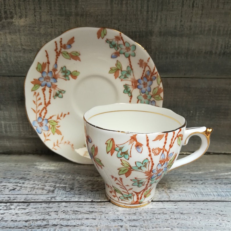 Roslyn Fine Bone China picta Vintage Tea Cup and Etsy