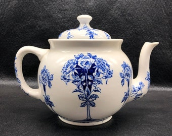 早割 万博 Pattern Argyle China, Buffalo Vintage/antique Blue White and アンティーク雑貨