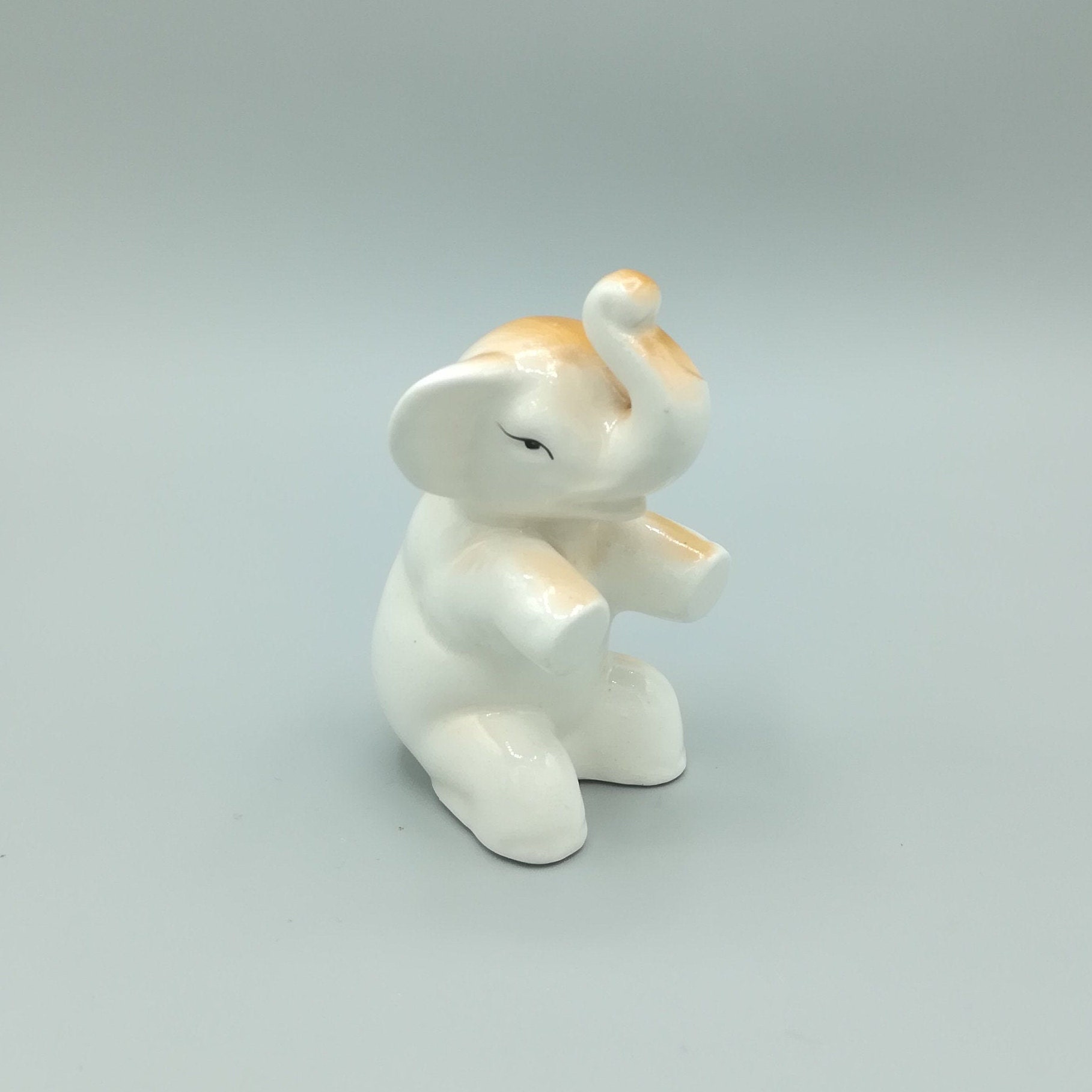 Vintage Miniature Elephant Figurine Made in Japan c. Etsy
