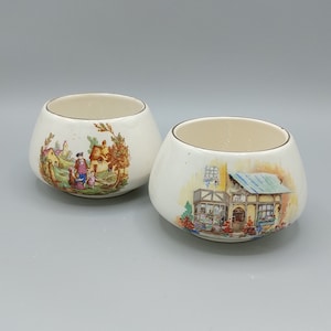 Lancaster and Sandland, L & Sons Englishware Sugar Bowls, Trinket Dishes, small Planters, 1920's - 1950's