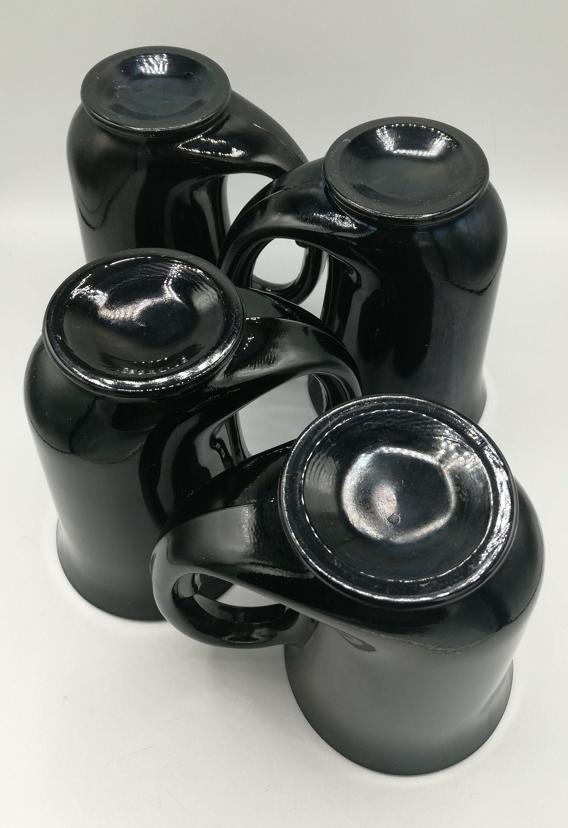 Vintage Indiana Glass Tiara Black Glass Horn Shaped Drinking Etsy