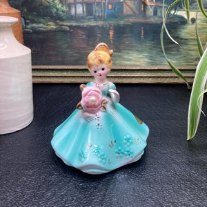 Vintage Josef Originals Small Pink June Pearl Birthstone Figurine, c. 1950&#39;s