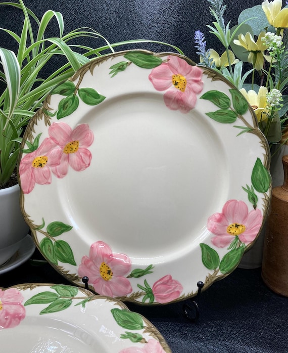 Vintage Franciscan Desert Rose Dinner Plate: 1950s USA Earthenware