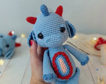 Crochet Pattern, Dragon Percy Amigurumi PDF Tutorial